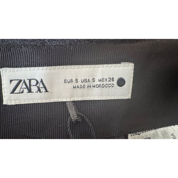 2/$30 Zara Small Black Charcoal Pencil Skirt Polyester Blend - Picture 6 of 12
